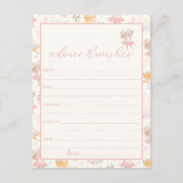 バレリナマウスツチュウ興奮アドバイスとウィッシュ エンクロージャーカード