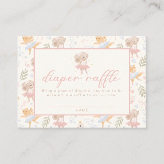 バレリナマウスツツウワクワクおむつラッフル エンクロージャーカード (正面)