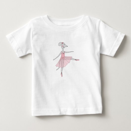 バレリナマウスベビーTシャツ ベビーTシャツ (正面)
