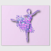 バレリナラッピング紙バレエダンサー女性 ラッピングペーパー (フラット)