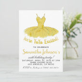 バレリナートゥ誕生日招待状 招待状 (スタンド正面)