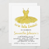 バレリナートゥ誕生日招待状 招待状 (正面/裏面)