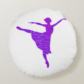 バレリナーブラッシュポリエステルラウンドスロークッション ラウンドクッション (裏面)