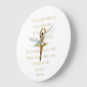 バレリナ感動的ダンス引用文バレエダンサー ラージ壁時計 (傾斜)