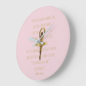 バレリナ感動的ダンス引用文バレエダンサー ラージ壁時計 (傾斜)