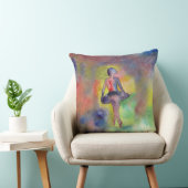 バレリナ絵画アートの装飾用クッション51cm x 51cm クッション (椅子)
