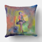 バレリナ絵画アートの装飾用クッション51cm x 51cm クッション (裏面)