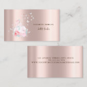 バレリナ蝶バラ金ゴールド 名刺 (正面/裏面)