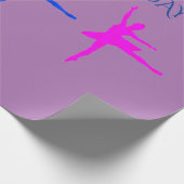 バレリナ誕生日ラッピング紙。名前をカスタムする。 ラッピングペーパー (角)