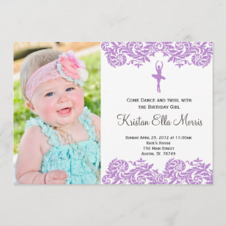 バレリナ誕生日招待状 招待状