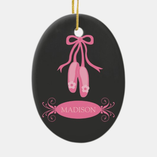 バレリパーソナライズされたナのクリスマスオーナメント セラミックオーナメント (裏面)