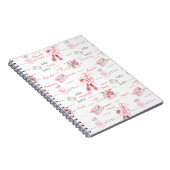 バレリパーソナライズされたナバレエの名前 ノートブック (右側)