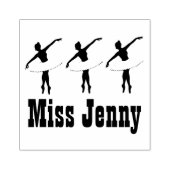 バレリパーソナライズされたナバレエダンス先生スタンプ ラバースタンプ (インプリント)