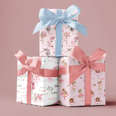 バレリパーソナライズされたナバレエ名の小さい画像 ラッピングペーパーシート