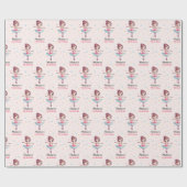 バレリパーソナライズされたナバレエ名誕生日 ラッピングペーパー (フラット)