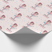 バレリパーソナライズされたナバレエ名誕生日 ラッピングペーパー (角)