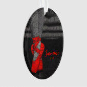 バレリパーソナライズされたナバレエ靴クリスマス オーナメント (正面)