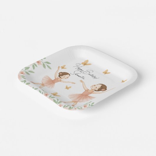 バレリパーソナライズされたナバースデーパーティー紙プレート ペーパープレート (傾斜あり)