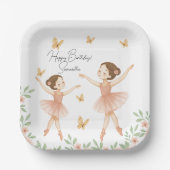 バレリパーソナライズされたナバースデーパーティー紙プレート ペーパープレート (正面)
