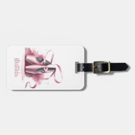 バレリパーソナライズされたナピンクバレエ靴 ラゲッジタグ