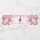 バレリパーソナライズされたナピンク誕生日 ペットボトルラベル (シングルラベル)