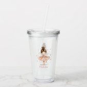 バレリパーソナライズされたナ名ガーリー アクリルタンブラー (裏面)