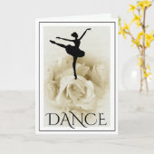 バレリパーソナライズされたナ精巧バレエダンス カード (黄色い花)