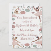 バレリモダンナ誕生日テーマ招待状 招待状 (正面)