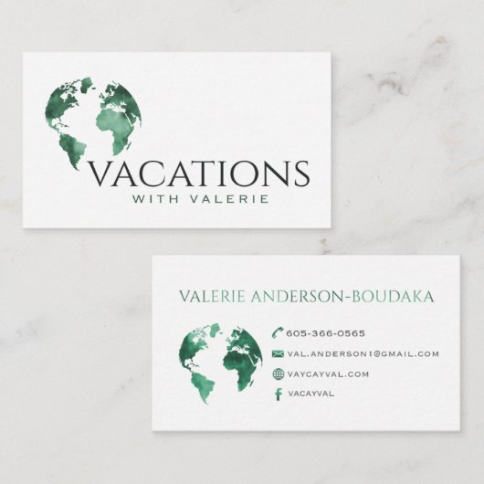 バレリーとの休暇 名刺 (正面/裏面)