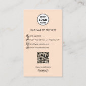 バレリーカスタムフォトロゴQR 名刺 (裏面)