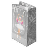 バレリーナおよびくるみ割りのクリスマスのギフトバッグ スモールペーパーバッグ (正面アングル)