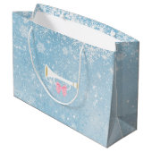 バレリーナおよびくるみ割りのクリスマスのギフトバッグ ラージペーパーバッグ (裏面アングル)