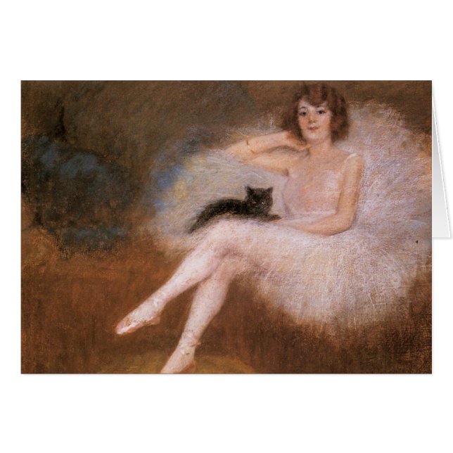 バレリーナおよび黒猫 (正面横)