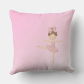 バレリーナかわいいピンクモダンガール クッション (裏面)