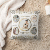 バレリーナかわいらし金ゴールドセピアフォトコラージュ クッション (ブランケット)