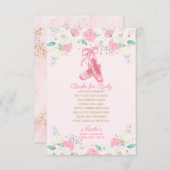 バレリーナがベビーのために本を求める本を持ってくる エンクロージャーカード (正面/裏面)