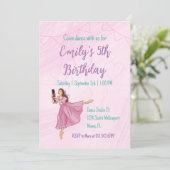 バレリーナくるみ割り器 – 子供の誕生日パーティー 招待状 (スタンド正面)