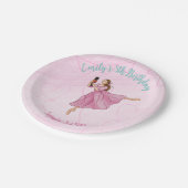 バレリーナくるみ割り女の子バースデーパーティー ペーパープレート (アングル)