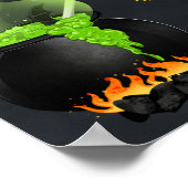 バレリーナとコールドロンバレエハロウィンフルムーン ポスター (角)