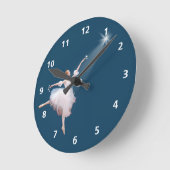 バレリーナとスターカスタマイズ可能な時計 ラウンド壁時計 (傾斜)