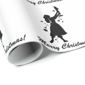 バレリーナとナツクラッカーメリークリスマスラッピング  ラッピングペーパー (ロールコーナー)