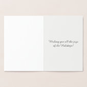 バレリーナとナツクラッカー踊りイン・ザ・スノー 箔カード (内部)