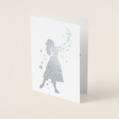 バレリーナとナツクラッカー踊りイン・ザ・スノー 箔カード (正面)