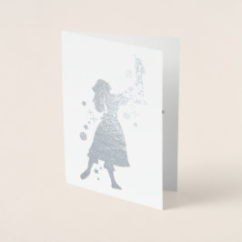 バレリーナとナツクラッカー踊りイン・ザ・スノー 箔カード