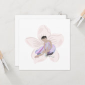 バレリーナとフラワー カード (正面/裏面インサイチュ)