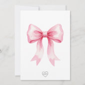 バレリーナとリボンのお誕生日パーティーへの招待 招待状 (裏面)