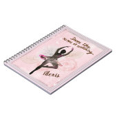 バレリーナと引用文 ノートブック (左側)