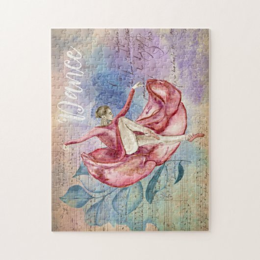 バレリーナと楽譜自然ファンタジーダンス ジグソーパズル (縦)