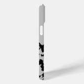 バレリーナと蝶のシルエット 黒/グレー 名前 Case-Mate iPhoneケース (裏面 / 右)