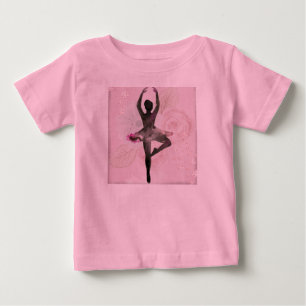 バレリーナのひだの子供のワイシャツ ベビーTシャツ